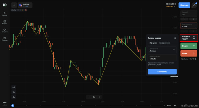 отложенные сделки с брокером OlympTrade