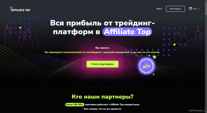 Affiliate Top – новый официальный сайт партнёрской программы брокеров CFD и бинарных опционов Binomo и Stockity