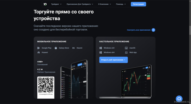 торговля с разных устройств с брокером OlympTrade