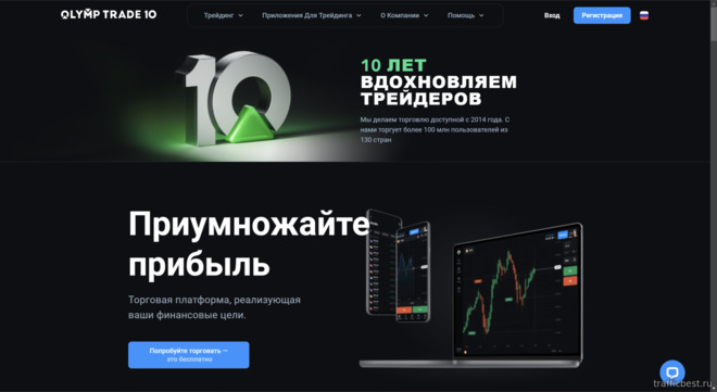 официальный сайт брокера OlympTrade